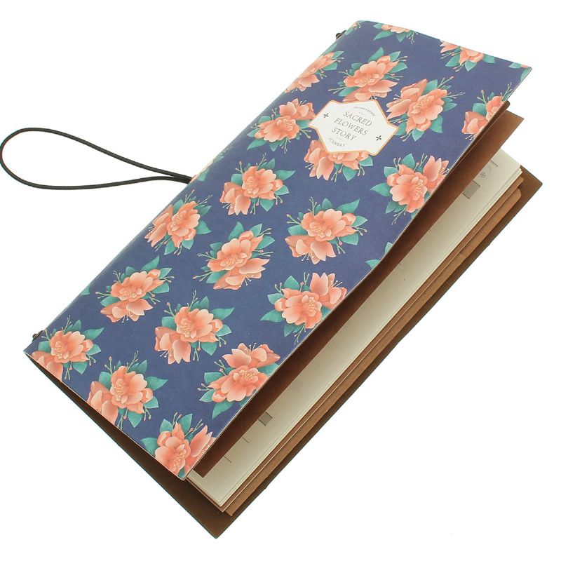 Vintage Countryside Blomstermønster Spenne Notebook Journal Dagbok Skole Kontorrekvisita