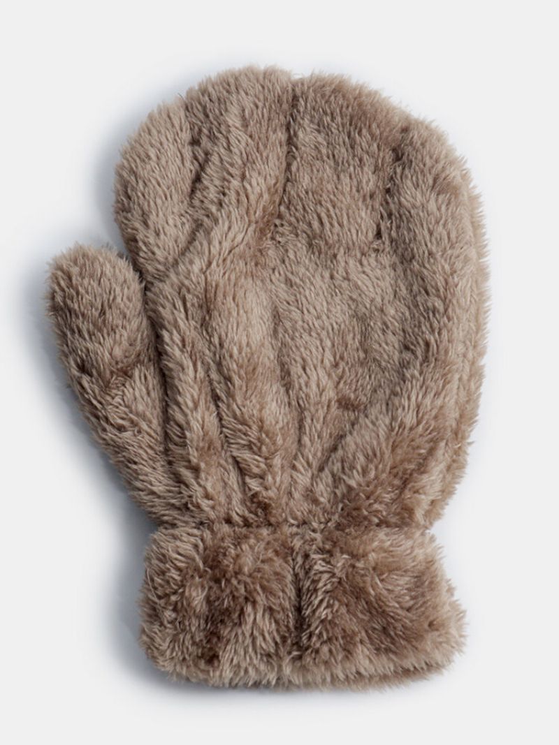 Cat Claw Gloves Varme Plysjhansker Med Halvfinger