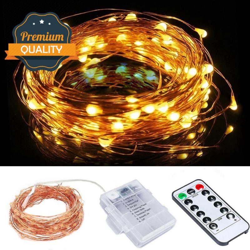 5m 10m Led Twinkle Light Utendørs Innendørs Fairy String Christmas Diy Aa Batteridrevet Vanntett Trådløs Fjernkontroll