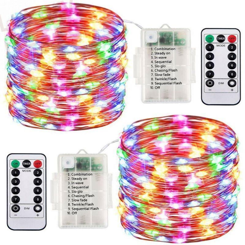 5m 10m Led Twinkle Light Utendørs Innendørs Fairy String Christmas Diy Aa Batteridrevet Vanntett Trådløs Fjernkontroll