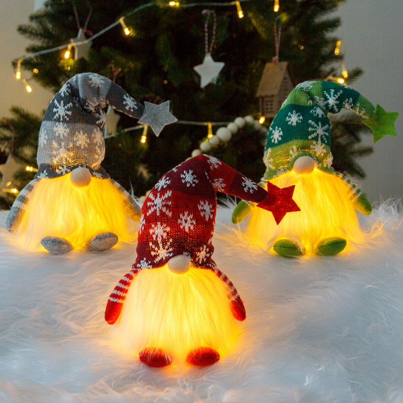 Christmas Doll Illuminated Rudolph Dwarf Gaceless Old Ornament Ornaments