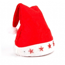 Christmas Hat With Lights - Tradisjonell Julelue Rød Og Hvit Juletilbehør Julenisselue Xmas Lue