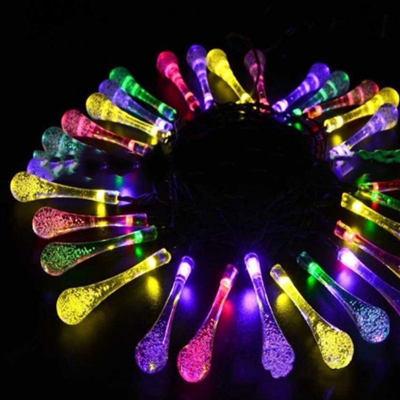 Creative 4m 20 Lysdioder / 5m 30 /7m 50 Bubble Light Solenergi Dråpeformede Led-lys Stringlampe Fest Gårdsgård Julepynt