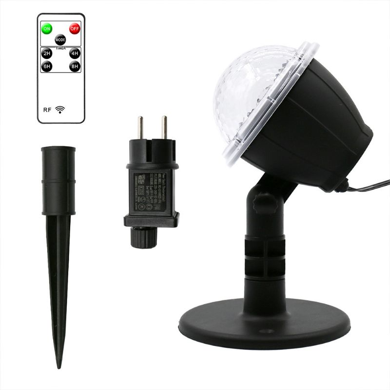 Mini Snowflake Projection Lamp Outdoor Waterproof Rf Remote Christmas Projector Light