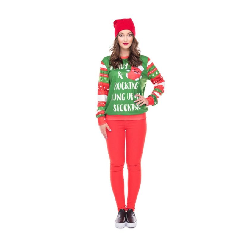 Unisex Julegenserskjorte Polyester Full Sublimation Christmas Langermet Skjorte Ikke Falmer Varm Julegenser Topper