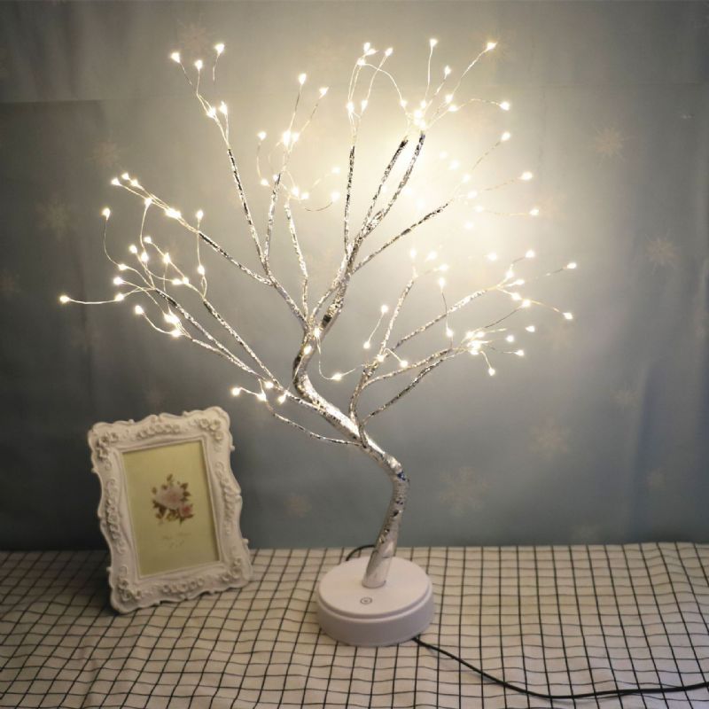 Usb Type Firefly Tree Light Decoration Night Med Avtakbar Base Batteriboks